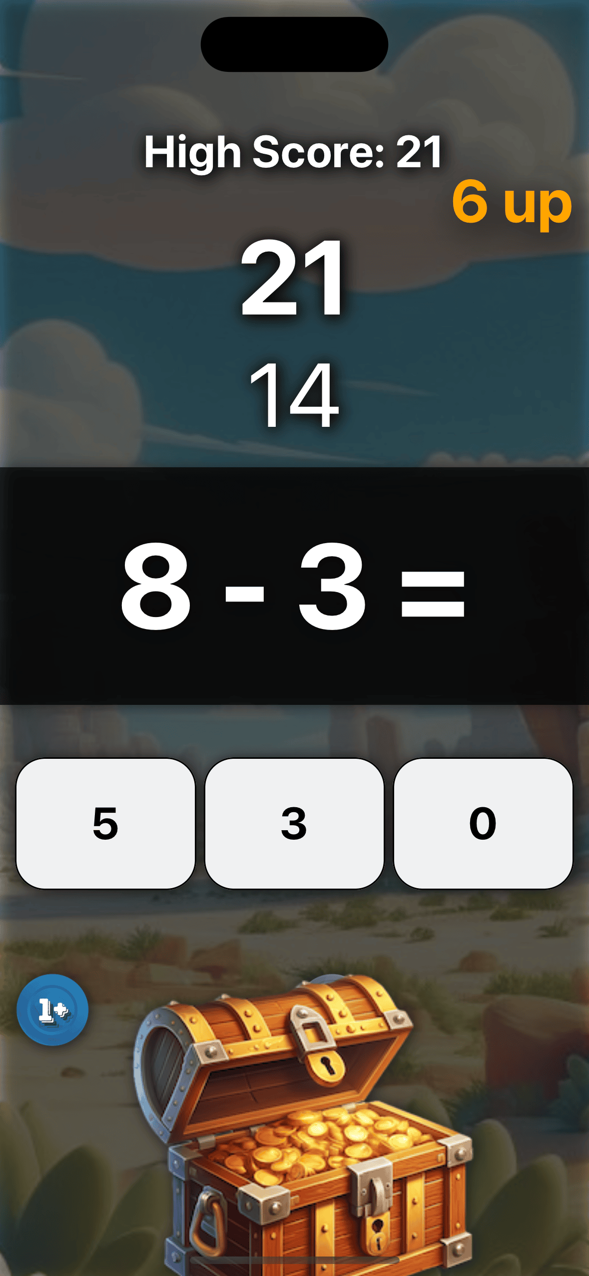 SpeedBrain quiz screen showing a timed question